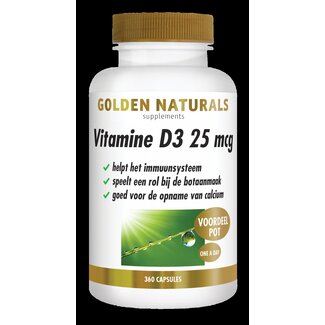 Golden Naturals Golden Naturals Vitamine D3 25mcg 360 Capsules