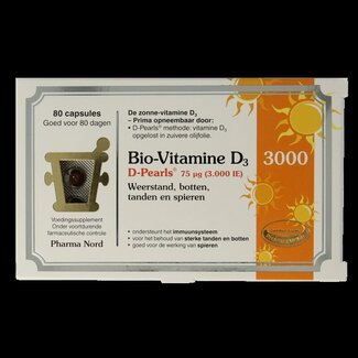 Pharma Nord Pharma Nord Bio-Vitamine D3 3000IE D pearls 80 Capsules