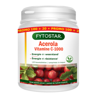 Fytostar Fytostar Acerola vitamine C 1000 120 Zuigtabletten
