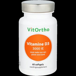 VitOrtho VitOrtho Vitamine D3 3000IE 60 Softgels