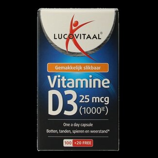 Lucovitaal Lucovitaal Vitamine D3 25mcg 120 Capsules