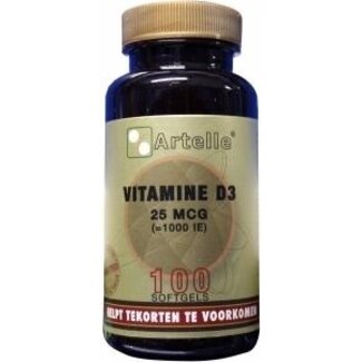 Artelle Artelle Vitamine D3 25mcg 100 Softgels
