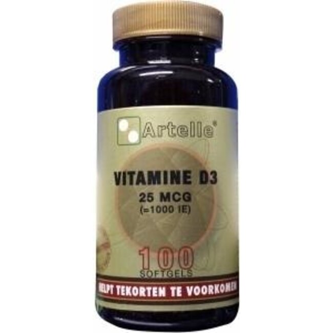 Artelle Vitamine D3 25mcg 100 Softgels