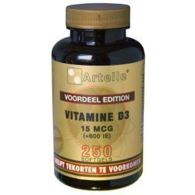Artelle Vitamine D3 15mcg 250 Softgels