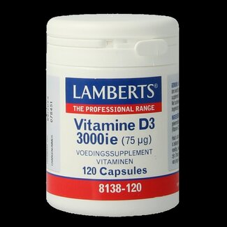 Lamberts Lamberts Vitamine D3 3000IE/75mcg 120 Capsules