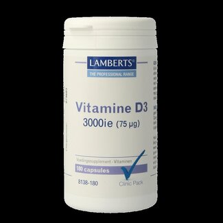 Clinicpacks Clinicpacks Vitamine D3 3000IE/75mcg 180 Capsules