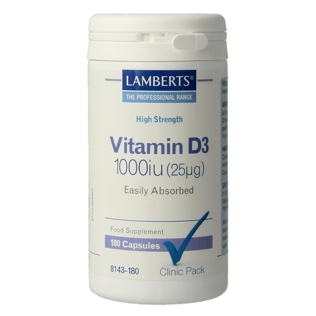 Clinicpacks Vitamine D 1000IE 25mcg 180 Capsules