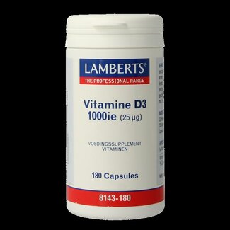 Lamberts Lamberts Vitamine D3 1000 UI/25 mcg 180 capsules
