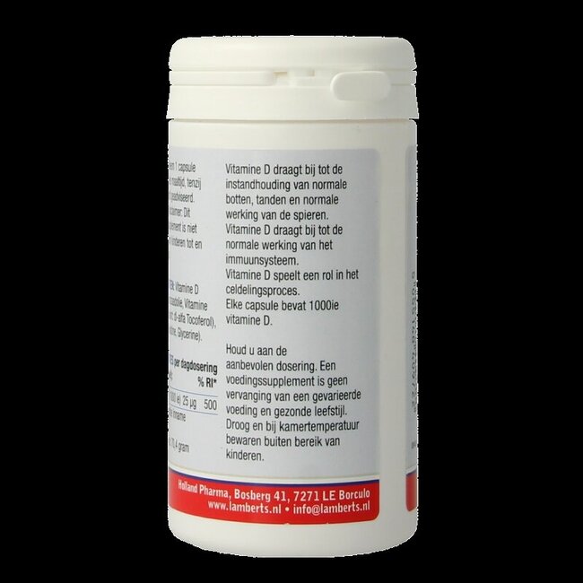 Lamberts Vitamine D3 1000IE/25mcg 180 Capsules