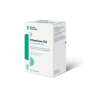 Service Apotheek Service Apotheek Vitamine D3 10mcg 100 Capsules