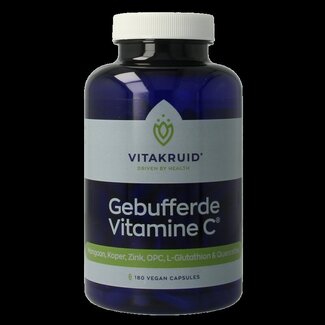 Vitakruid Vitakruid Gebufferde Vitamine C met oa Zink OPC Quercetine 180 Vegetarische capsules