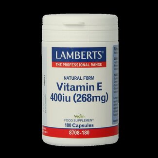 Lamberts Lamberts Vitamine E 400IE natuurlijk 180 Vegetarische capsules