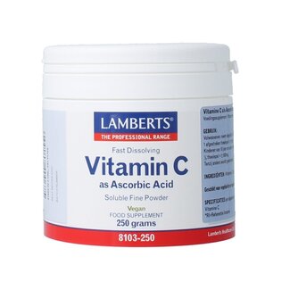 Lamberts Lamberts Vitamine C ascorbinezuur 250 Gram