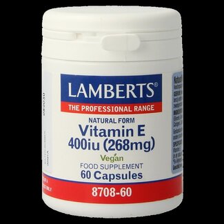 Lamberts Lamberts Vitamine E 400 UI naturelle 60 capsules végétariennes