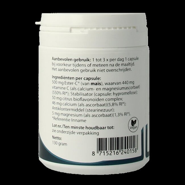 Springfield Ester-C gebufferde vitamine C 180 Vegetarische capsules