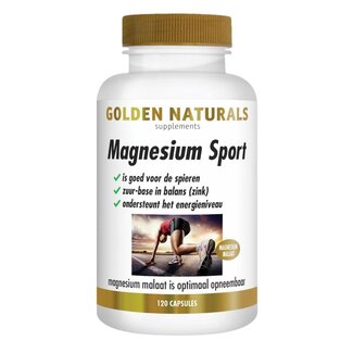 Golden Naturals Golden Naturals Magnesium sport 120 Vegetarische capsules