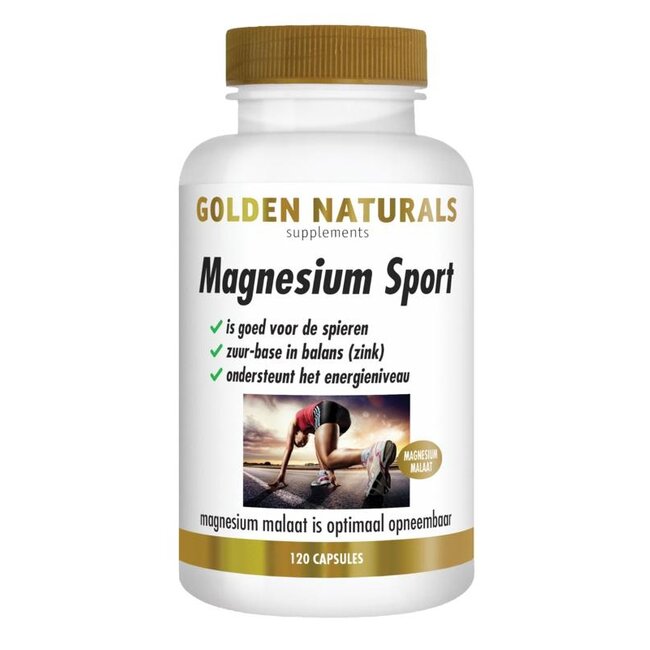 Golden Naturals Magnesium sport 120 Vegetarische capsules