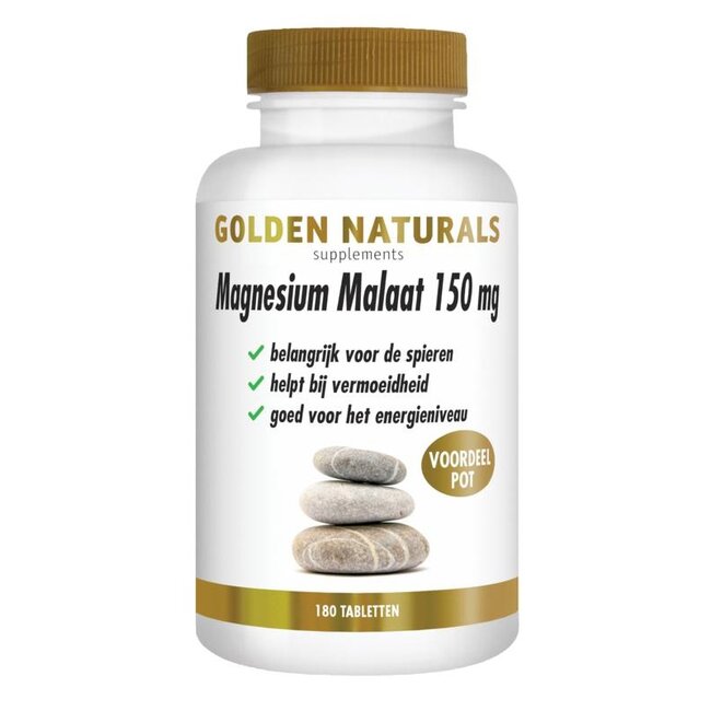Golden Naturals Magnesium malaat vegan 180 Tabletten