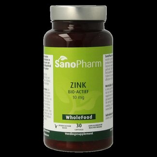 SanoPharm SanoPharm Zink  wholefood 30 Capsules