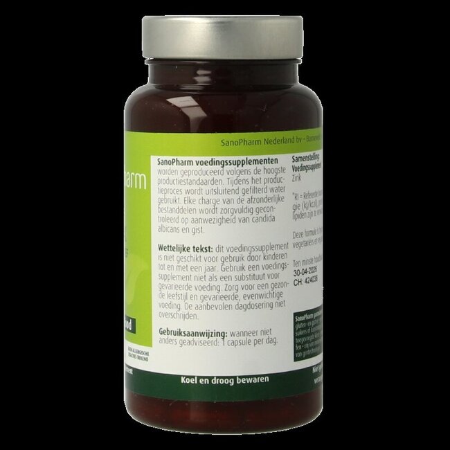 SanoPharm Zink wholefood 30 Capsules