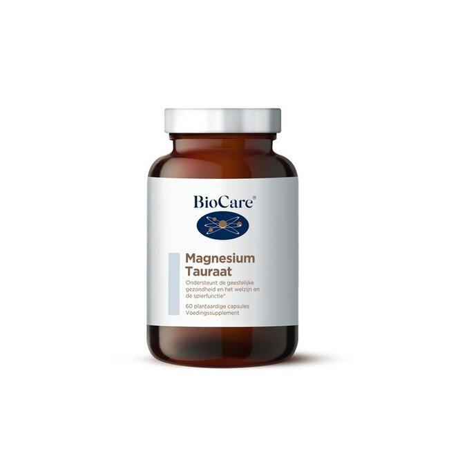 BioCare Magnesium tauraat 60 Vegetarische capsules
