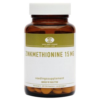 van der Pigge van der Pigge Zinc Méthionine 15mg 90 Comprimés