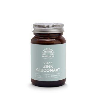 Mattisson Mattisson Zink gluconaat 25mg 60 Tabletten