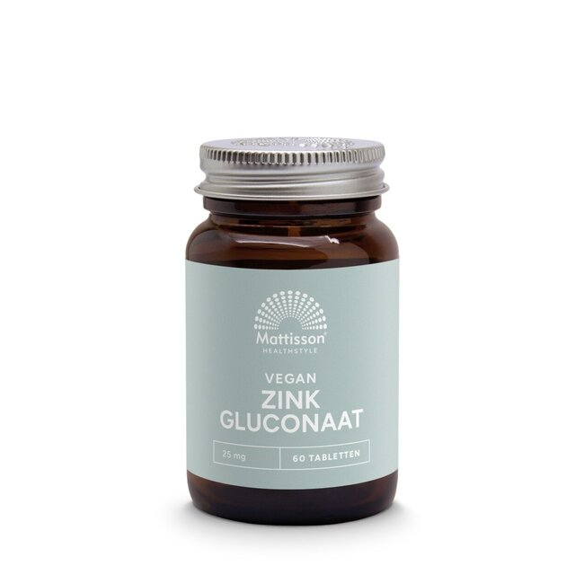 Mattisson Zink gluconaat 25mg 60 Tabletten