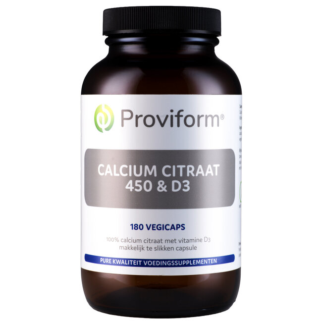 Proviform Calcium citraat 450 & D3 180 Vegetarische capsules