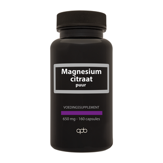 APB Holland APB Holland Magnesium citraat puur 650mg 160 Vegetarische capsules