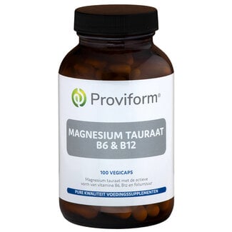 Proviform Proviform Magnesium tauraat B6 & B12 100 Vegetarische capsules