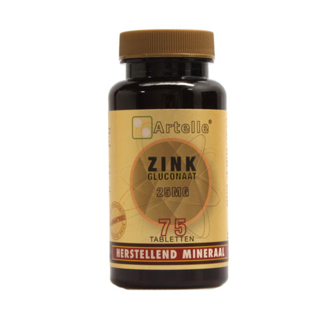 Zink gluconaat 25mg 75 Tabletten