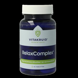 Vitakruid Vitakruid RelaxComplex oa Magnesium Tauraat & Vitamine D3 30 Tabletten