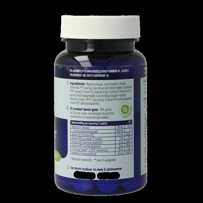 Vitakruid RelaxComplex avec Taurate de Magnésium & Vitamine D3 30 Comprimés