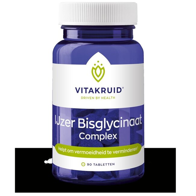 Vitakruid IJzer Bisglycinaat 28 Complex oa Koper Vitamine C 90 Tabletten