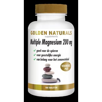 Golden Naturals Golden Naturals Magnésium Multiple 200mg 180 Comprimés