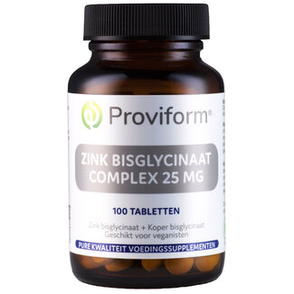 Proviform Proviform Zink bisglycinaat 25mg complex 100 Tabletten