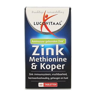 Lucovitaal Lucovitaal Zinc Méthionine & Cuivre 60 Comprimés