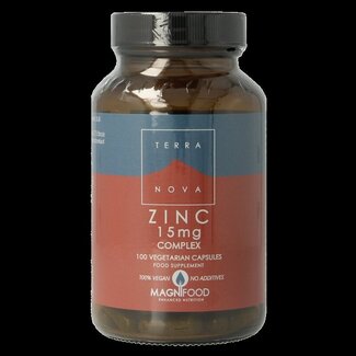 Terranova Terranova Zinc 15mg complex 100 Vegetarische capsules