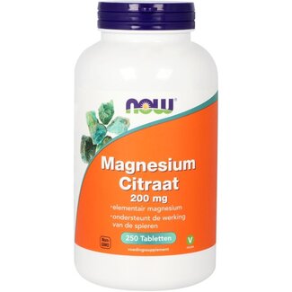NOW NOW Magnesium citraat 200 mg 250 Tabletten