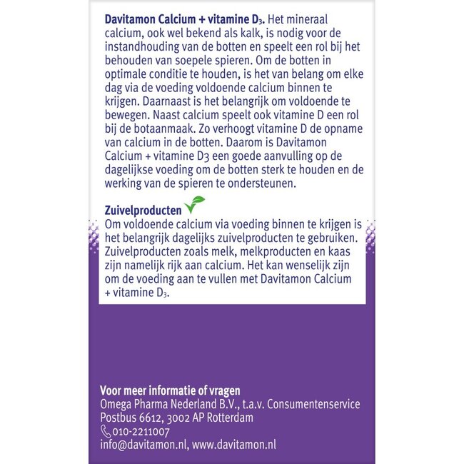Davitamon Calcium & D3 mint 60 Kauwtabletten