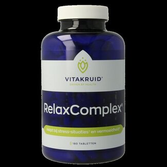 Vitakruid Vitakruid RelaxComplex oa Magnesium Tauraat & Vitamine D3 180 Tabletten