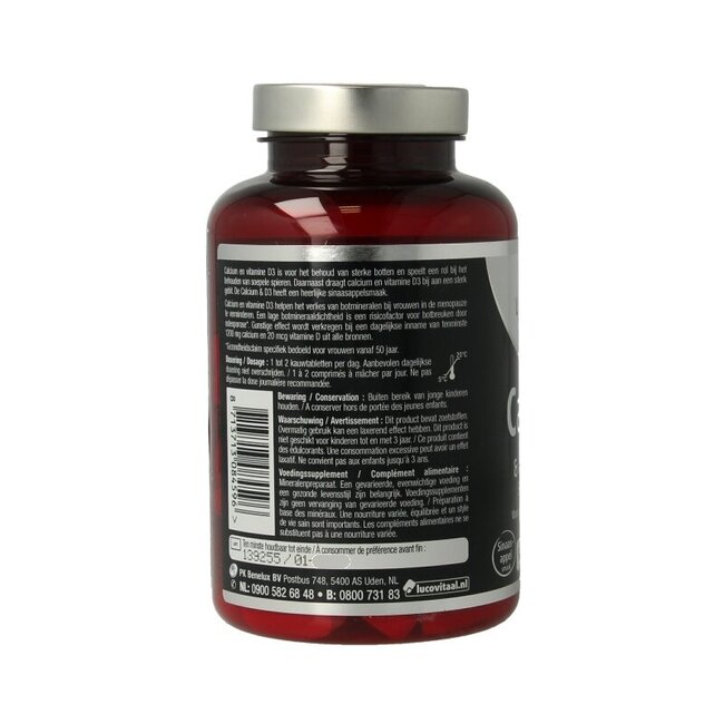 Lucovitaal Calcium 500mg + D3 20mcg 90 Comprimés à Croquer