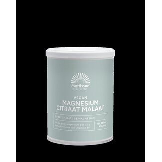 Mattisson Mattisson Magnesium citraat malaat met actieve vorm vit. b6 125 Gram