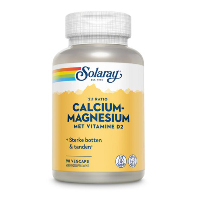 Solaray Calcium  magnesium vitamine  D2 2:1 ratio 90 Vegetarische capsules
