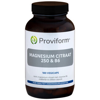 Proviform Proviform Magnesium citraat 250 & B6 180 Vegetarische capsules