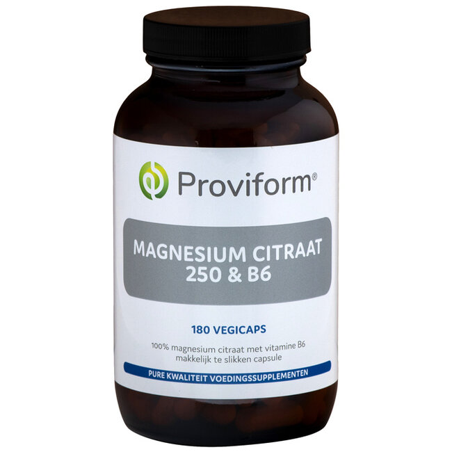 Proviform Magnesium citraat 250 & B6 180 Vegetarische capsules