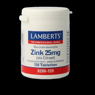 Lamberts Lamberts Zink citraat 25mg 120 Tabletten
