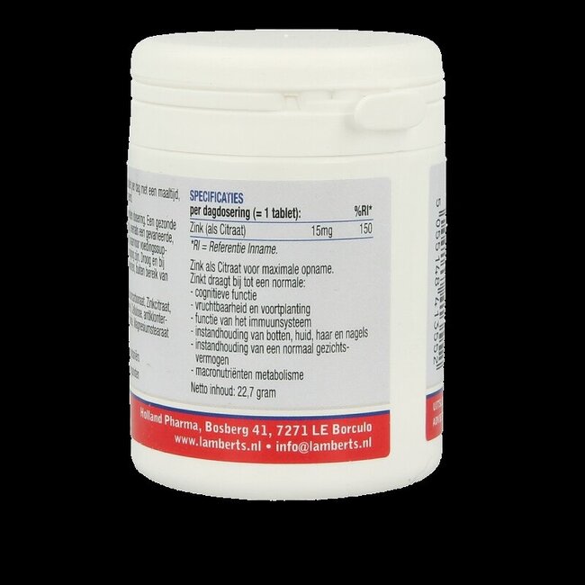Lamberts Zink citraat 15mg 90 Tabletten