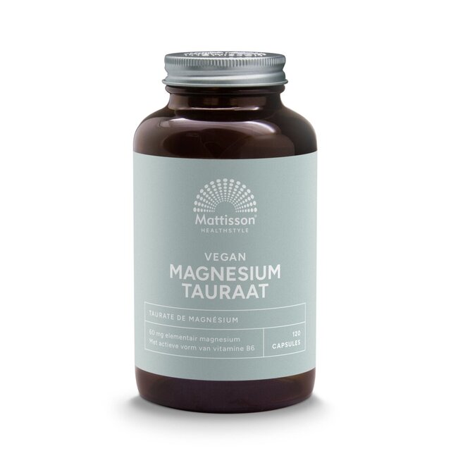 Mattisson Magnesium tauraat met p-5-p 120 Vegetarische capsules